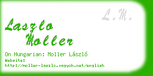 laszlo moller business card